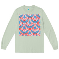 Matcha american flag seamless pattern Long Sleeve Tee - BundleAndBundleShop
