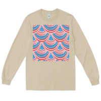 Mushroom american flag seamless pattern Long Sleeve Tee - BundleAndBundleShop