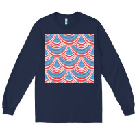 Navy american flag seamless pattern Long Sleeve Tee - BundleAndBundleShop