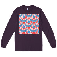 Plum american flag seamless pattern Long Sleeve Tee - BundleAndBundleShop