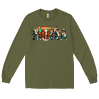 Army Green longhorn mama Long Sleeve Tee - AdoDesignShop
