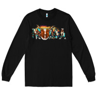 Black longhorn mama Long Sleeve Tee - AdoDesignShop