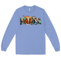 Colony Blue longhorn mama Long Sleeve Tee - AdoDesignShop