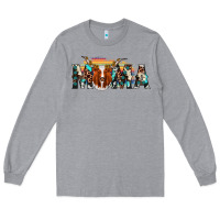 Heather Grey longhorn mama Long Sleeve Tee - AdoDesignShop