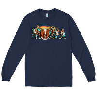 Navy longhorn mama Long Sleeve Tee - AdoDesignShop
