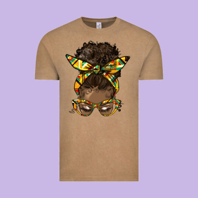 Afro Bun Vintage Tee Designed By Hra Design Shop