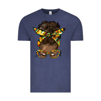 Vintage Denim afro bun Vintage Tee - HRA Design Shop