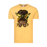 Vintage Mustard afro bun Vintage Tee - HRA Design Shop