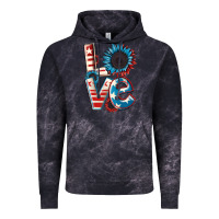 Cloud Black Love 4th of July Vintage Hoodie - CowGirlArtShop