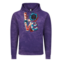 Cloud Purple Love 4th of July Vintage Hoodie - CowGirlArtShop