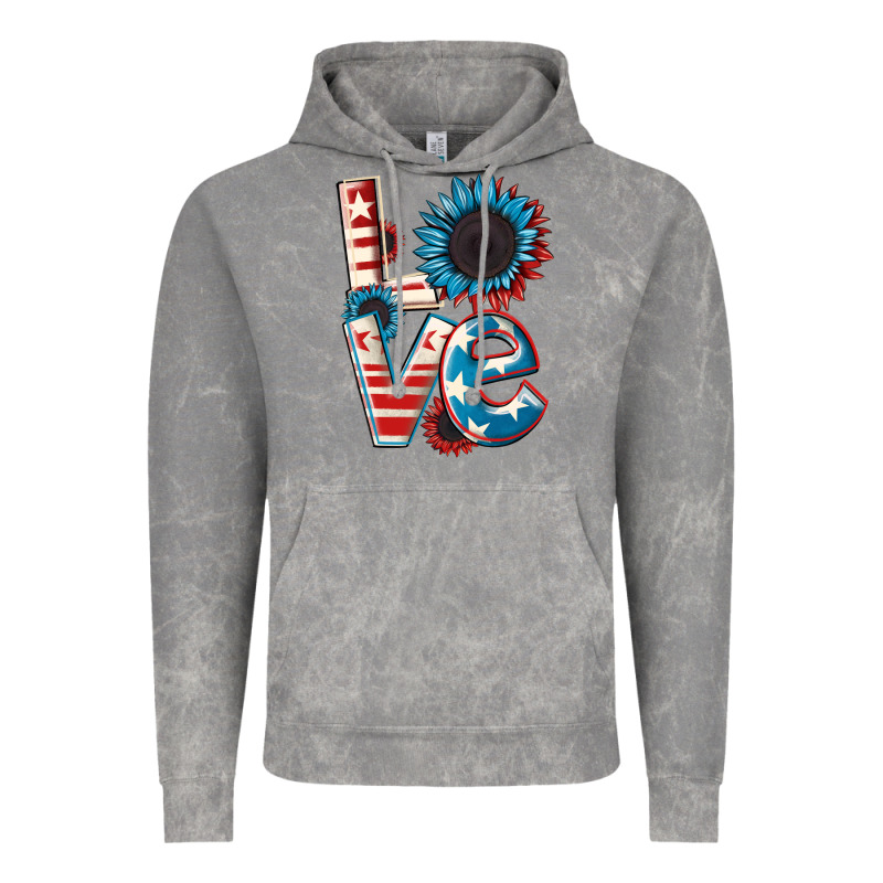 Love 4th Of July Vintage Hoodie by CowGirlArtShop | Teevron