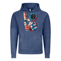 Vintage Denim Love 4th of July Vintage Hoodie - CowGirlArtShop