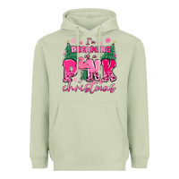 Matcha i'm dreaming of a pink christmas flamingo Heavyweight Hoodie - MaliasSmallBusiness