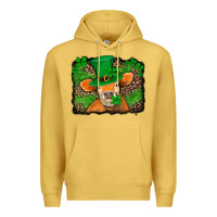 Antique Gold st patricks orange cow with leopard background Premium Hoodie - Jasminsmagicworld