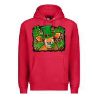 Cardinal st patricks orange cow with leopard background Premium Hoodie - Jasminsmagicworld