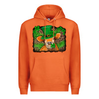 Carrot st patricks orange cow with leopard background Premium Hoodie - Jasminsmagicworld