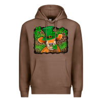 Chestnut st patricks orange cow with leopard background Premium Hoodie - Jasminsmagicworld