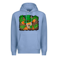 Colony Blue st patricks orange cow with leopard background Premium Hoodie - Jasminsmagicworld
