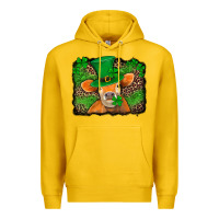 Lemon st patricks orange cow with leopard background Premium Hoodie - Jasminsmagicworld
