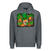 Rock st patricks orange cow with leopard background Premium Hoodie - Jasminsmagicworld