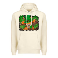 Sandshell st patricks orange cow with leopard background Premium Hoodie - Jasminsmagicworld
