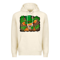 Tofu st patricks orange cow with leopard background Premium Hoodie - Jasminsmagicworld