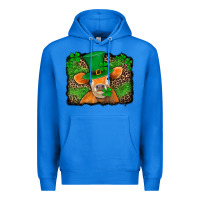 True Royal st patricks orange cow with leopard background Premium Hoodie - Jasminsmagicworld