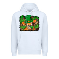 White st patricks orange cow with leopard background Premium Hoodie - Jasminsmagicworld