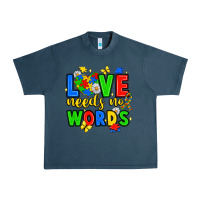 Midnight Navy love needs no words Urban Heavy Tee - JahusDesignShop