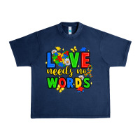 Navy love needs no words Urban Heavy Tee - JahusDesignShop