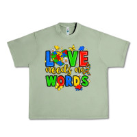 Oil Green love needs no words Urban Heavy Tee - JahusDesignShop