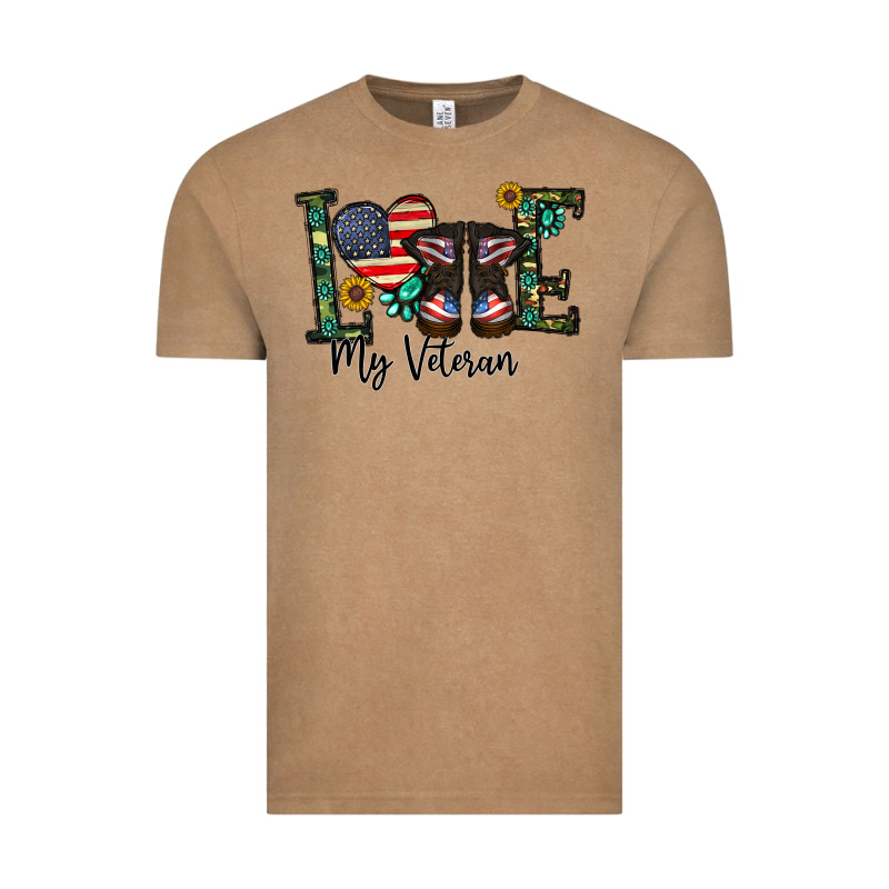 Love My Veteran Vintage Tee by CowhideDigitalArt | Teevron