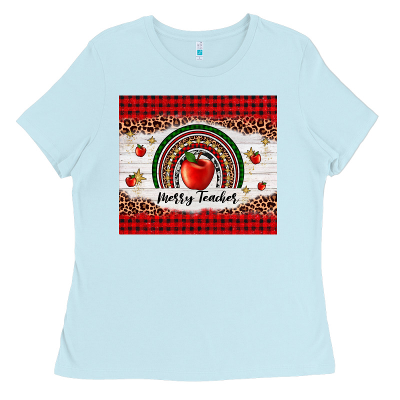 Merry Teacher Ladies Tee by AdoDesignShop | Teevron