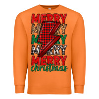 Carrot merry christmas lightning bolt Premium Sweatshirt - MaliasSmallBusiness