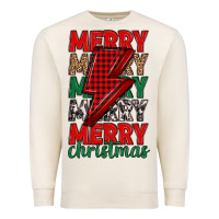 Sandshell merry christmas lightning bolt Premium Sweatshirt - MaliasSmallBusiness