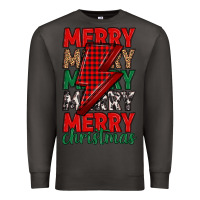 Smoke merry christmas lightning bolt Premium Sweatshirt - MaliasSmallBusiness