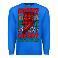 True Royal merry christmas lightning bolt Premium Sweatshirt - MaliasSmallBusiness