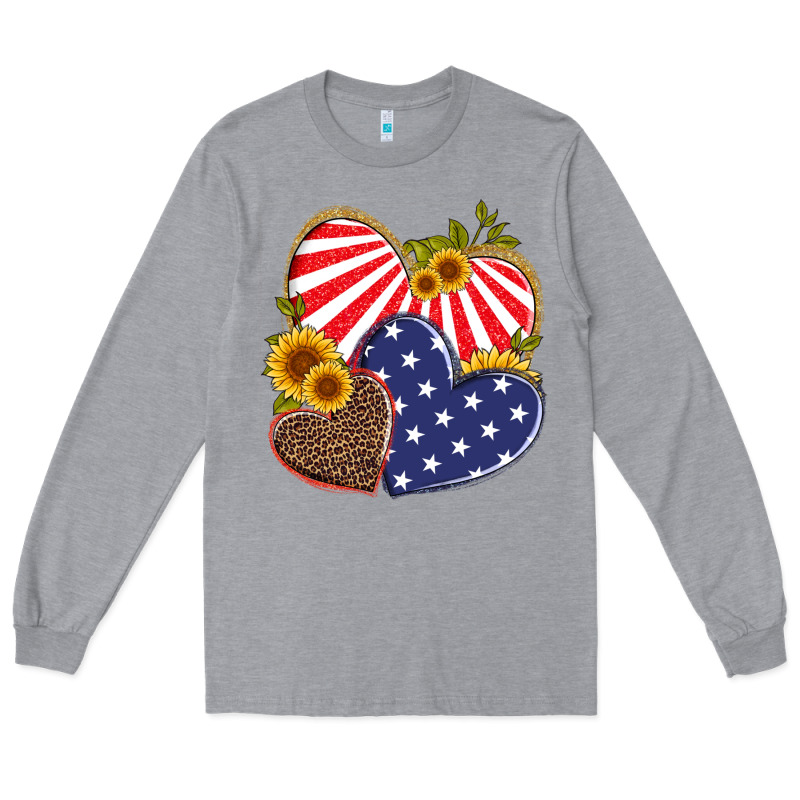 America Heart And Sunflower Long Sleeve Tee by Artiststas | Teevron