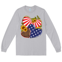 Moon Dust america heart and sunflower Long Sleeve Tee - Artiststas
