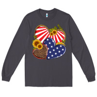 Smoke america heart and sunflower Long Sleeve Tee - Artiststas