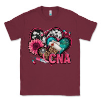 Burgundy certified nursing assistant cna hearts Classic Tee - Jasminsmagicworld