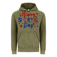 Vintage Olive Happy memorial day Vintage Hoodie - Neo Western