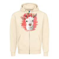 Sandshell floral baby goat Zipper Hoodie - Jasminsmagicworld