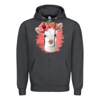 Smoke floral baby goat Zipper Hoodie - Jasminsmagicworld