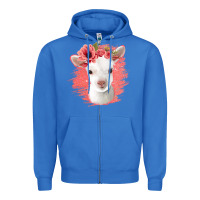True Royal floral baby goat Zipper Hoodie - Jasminsmagicworld
