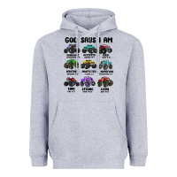 Heather Grey god says i am Heavyweight Hoodie - MaliasSmallBusiness