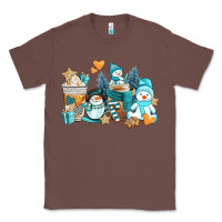 Chestnut winter snowman coffee cups Classic Tee - AdoDesignShop