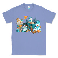 Colony Blue winter snowman coffee cups Classic Tee - AdoDesignShop