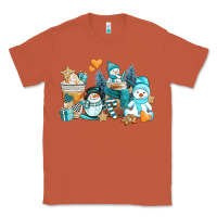 Copper winter snowman coffee cups Classic Tee - AdoDesignShop