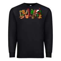 Black Personalized Christmas Themed Premium Sweatshirt - NancyCooperArtShop